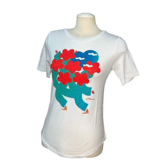 Universal Standard Curved Hem Crewneck Graphic Baby Tshirt Sz 4XS (XS) - Picture 7 of 7